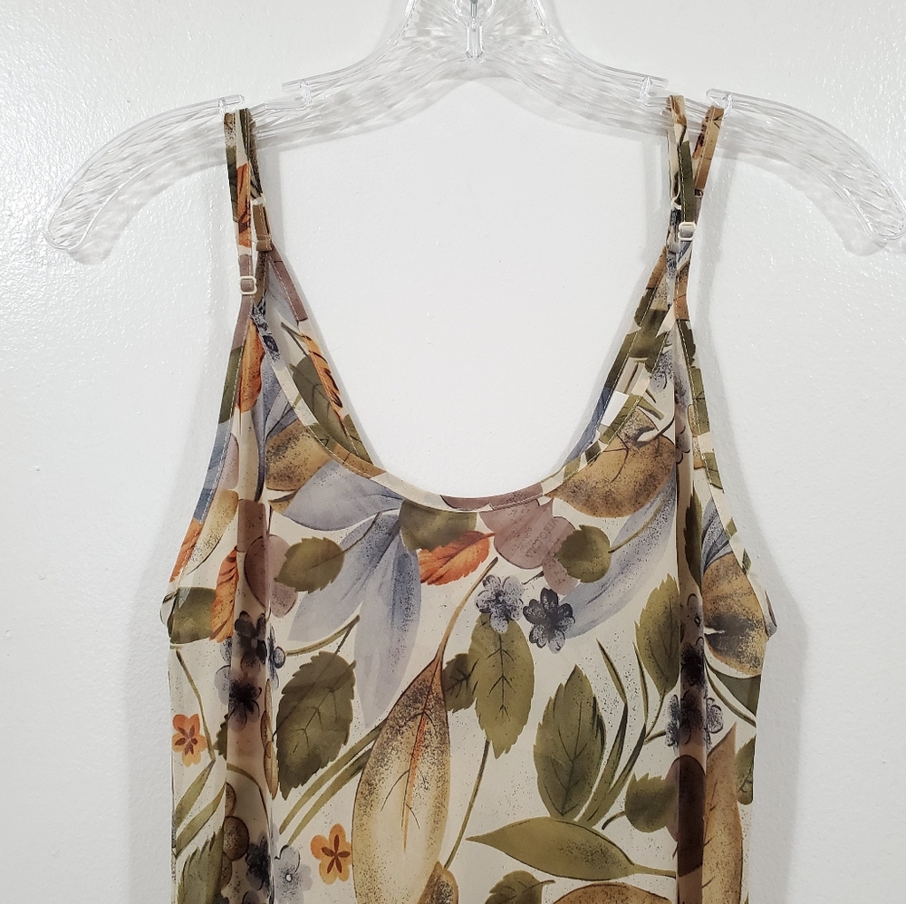 Victoria's Secret Floral Slip Dress in Cream, Brown, Green, Orange - Picture 2 of 7